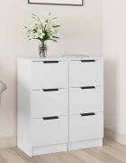 vidaXL Сайдборди 2 бр бели 30x30x70 см инженерно дърво