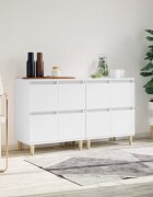 vidaXL Сайдборди 2 бр бели 60x35x70 см инженерно дърво