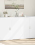 vidaXL Сайдборди 2 бр бели 79x38x80 см инженерно дърво