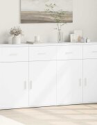 vidaXL Сайдборди 2 бр бели 79x38x80 см инженерно дърво