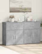 vidaXL Сайдборди 2 бр бетонно сив 60x31x70 см инженерно дърво