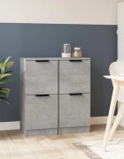 vidaXL Сайдборди 2 бр бетонно сиви 30x30x70 см инженерно дърво