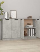 vidaXL Сайдборди 2 бр бетонно сиви 60x30x70 см инженерно дърво