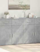 vidaXL Сайдборди 2 бр бетонно сиви 79x38x80 см инженерно дърво