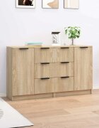 vidaXL Сайдборди 2 бр дъб сонома 60x30x70 см инженерно дърво