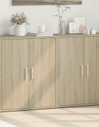 vidaXL Сайдборди 2 бр дъб сонома 60x31x70 см инженерно дърво