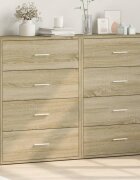 vidaXL Сайдборди 2 бр дъб сонома 60x31x84 см инженерно дърво