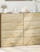 vidaXL Сайдборди 2 бр дъб сонома 60x39x80 см инженерно дърво