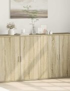 vidaXL Сайдборди 2 бр дъб сонома 79x38x80 см инженерно дърво