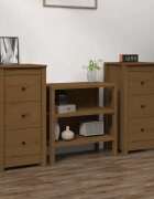 vidaXL Сайдборди 2 бр меденокафяви 40x35x80 см бор масив