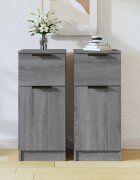 vidaXL Сайдборди 2 бр сив сонома 30x30x70 см инженерно дърво