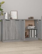 vidaXL Сайдборди 2 бр Сив сонома 60x30x70 см инженерно дърво