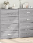 vidaXL Сайдборди 2 бр сив сонома 60x31x84 см инженерно дърво