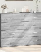 vidaXL Сайдборди 2 бр сив сонома 60x39x80 см инженерно дърво