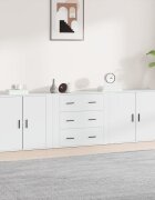 vidaXL Сайдборди 3 бр бели инженерно дърво