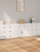 vidaXL Сайдборди 3 бр бели инженерно дърво