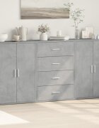vidaXL Сайдборди 3 бр бетонно сиви 60x31x84 см инженерно дърво