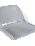 vidaXL Седалка за лодка с облегалка без възглавница сива 48x51x41 см