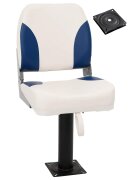 vidaXL Седалка за лодка със стойка въртяща се на 360°