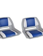 vidaXL Седалки за лодка 2 бр сгъваеми облегалки синьо-бели 41x51x48 см