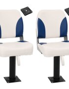 vidaXL Седалки за лодки 2 бр със стойка въртящи се на 360°