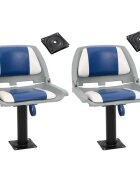 vidaXL Седалки за лодки 2 бр със стойка въртящи се на 360°