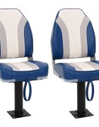 vidaXL Седалки за лодки 2 бр със стойка въртящи се на 360°