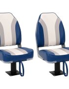 vidaXL Седалки за лодки 2 бр със стойка въртящи се на 360°