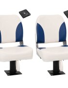 vidaXL Седалки за лодки 2 бр със стойка въртящи се на 360°