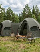 vidaXL Семейна палатка с дъждобран водоустойчива 14 души Военнозелено