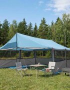 vidaXL Семейна палатка Синьо 600 x 400 x 268 см Полиестер и стомана