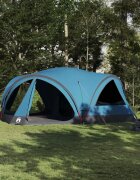 vidaXL Семейна палатка за 10 души Синьо и сиво 460 x 430 x 214 см