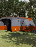 vidaXL Семейна палатка за 12 души 12-местен Сив и оранжев