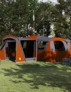 vidaXL Семейна палатка за 20 души 20-местен Сив и оранжев