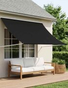 vidaXL Сенник Черно 350 x 150 cm 180 г / м² полиестер с PU покритие
