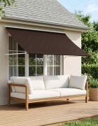vidaXL Сенник Кафяво 100 x 150 cm 180 г / м² полиестер с PU покритие