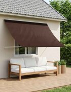 vidaXL Сенник Кафяво 150 x 150 cm 180 г / м² полиестер с PU покритие