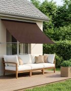 vidaXL Сенник Кафяво 200 x 150 cm 180 г / м² полиестер с PU покритие