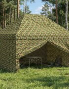 vidaXL Сенник палатка с 4 странични стени 29 x 43 м Военен камуфлаж