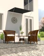 vidaXL Сенник с падащо рамо 100x150 см антрацит