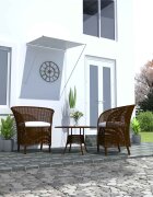 vidaXL Сенник с падащо рамо 100x150 см кремав