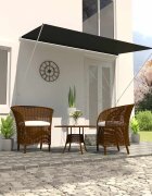 vidaXL Сенник с падащо рамо 350x150 см антрацит
