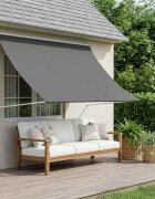 vidaXL Сенник Светлосиво 150 x 150 cm 180 г / м² полиестер с PU покритие
