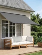 vidaXL Сенник Светлосиво 300 x 150 cm 180 г / м² полиестер с PU покритие