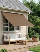 vidaXL Сенник Таупе 350 x 150 cm 180 г / м² полиестер с PU покритие