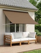 vidaXL Сенник Таупе 400 x 150 cm 180 г / м² полиестер с PU покритие