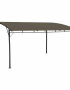 vidaXL Сенници 4 x 3 x 255 m Таупе Прахово боядисана стомана и плат
