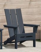 vidaXL Сгъваем Adirondack стол Морски син 805 x 745 x 92 см HDPE