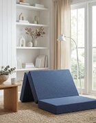 vidaXL Сгъваем диван легло 100 x 67 x 45 см Синьо