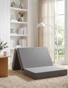 vidaXL Сгъваем диван легло 100 x 67 x 45 см Светлосиво